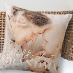 Världens bästa mormor sedan 20XX-foto med enkel Ch Kudde<br><div class="desc">Den här enkla och moderna designen består av serif och kursiv typografi och lägger till ett foto av anpassningsbarna</div>