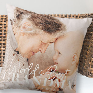 Världens bästa mormor sedan 20XX-foto med enkel Ch Kudde