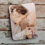 Världens bästa mormor sedan 20XX-foto med enkel Ch Magnet<br><div class="desc">Den här enkla och moderna designen består av serif och kursiv typografi och lägger till ett foto av anpassningsbarna</div>