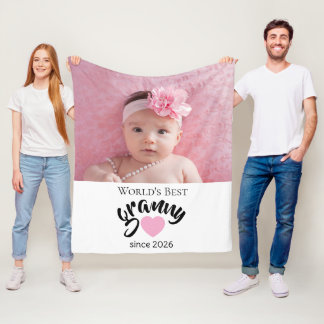 Världens Bästa Mormor Sedan År Foto Sött Fleecefilt
