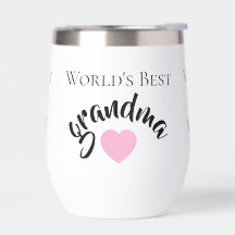 Världens Bästa Mormor Söt Hjärtform Vit Elegant
