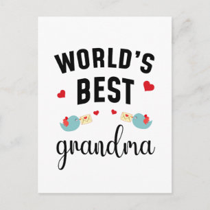 Världens Bästa Mormor – Söt & Stolt Mormor Vykort