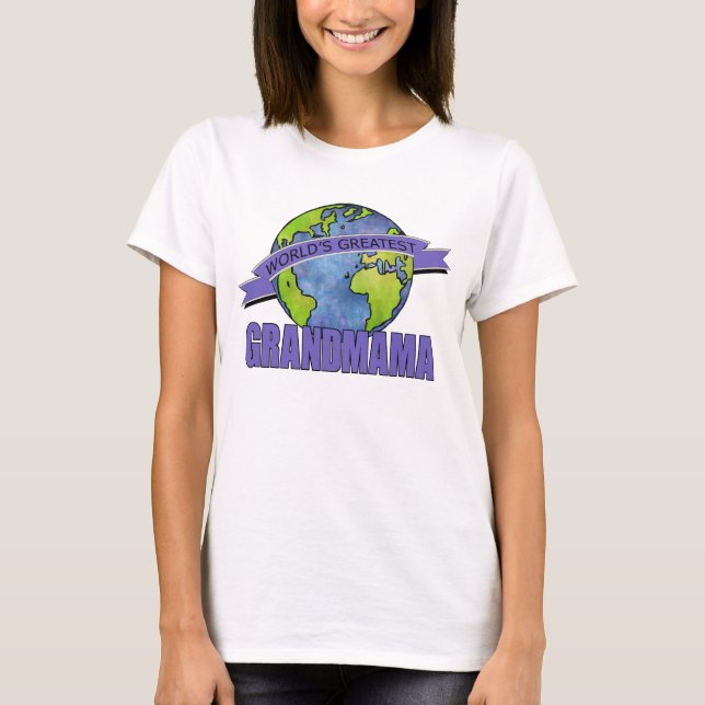 Världens Bästa Mormor Tee Shirt (Framsida)