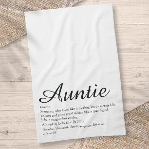Världens bästa Moster, Auntie Definition Chic Scri Kökshandduk