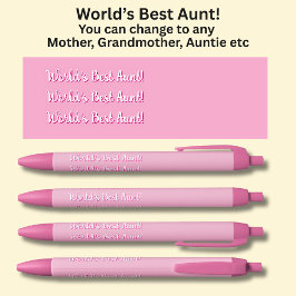 Världens bästa Moster! - Kan ändra text på Rosa