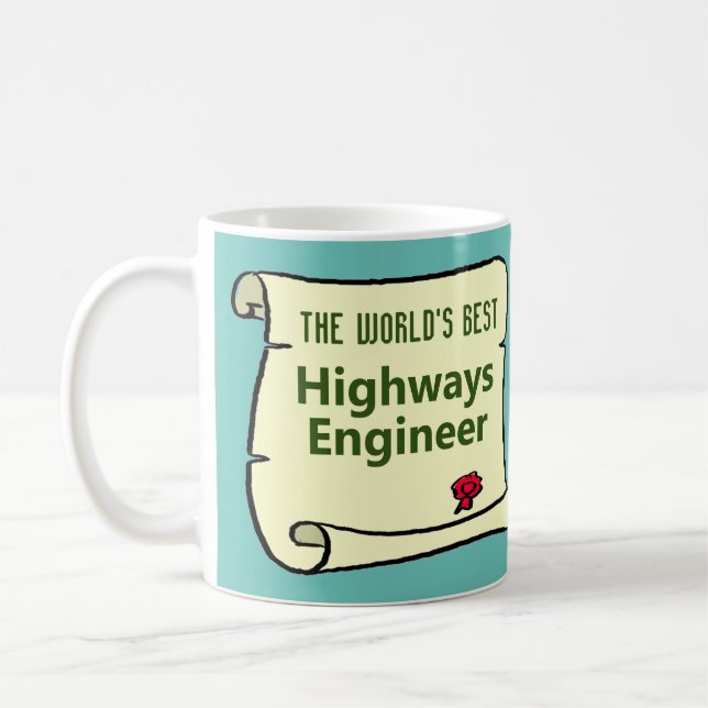 Världens bästa motorvägar Ingenjör. Kaffemugg (Vänster)