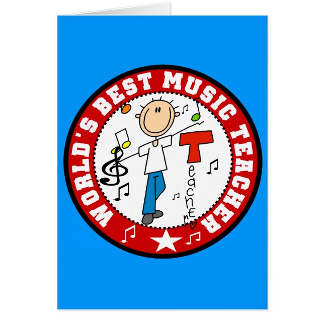 Världens bästa musiklärare hälsningskort (Framsidan)