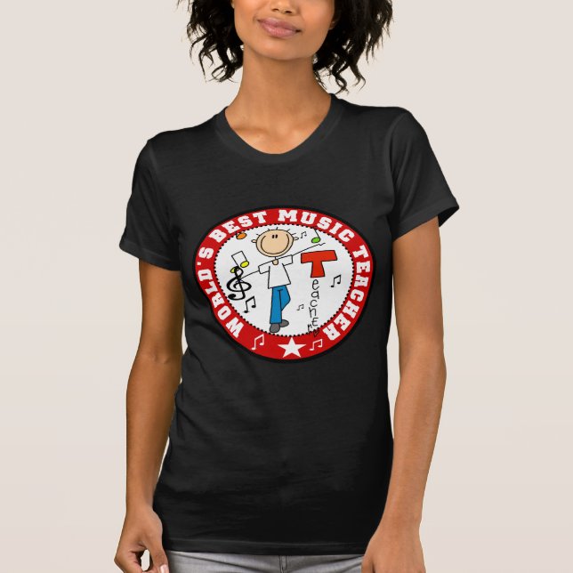 Världens bästa musiklärare tee shirt (Framsida)