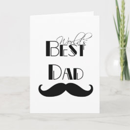 Världens bästa Mustache i Pappa Kort