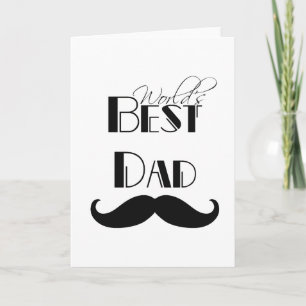 Världens bästa Mustache i Pappa Kort