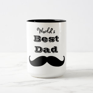 Världens bästa Mustache i Pappa Två-Tonad Mugg
