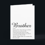 Världens Bästa Någonsin Bror Definition Skript Kul Kort<br><div class="desc">Personalisera för din speciella bror (stor eller liten) för att skapa en unik present. Ett perfekt sätt att visa honom hur fantastisk han är varje dag. Designad av Thisisnotme©</div>