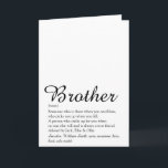 Världens Bästa Någonsin Bror Definition Skript Kul Kort<br><div class="desc">Personifiera för din speciella bror (stor eller liten) för att skapa en unik present. Ett perfekt sätt att visa honom hur fantastisk han är varje dag. Designad av Thisisnotme©</div>