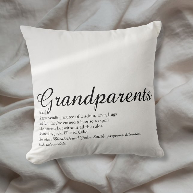 Världens Bästa Någonsin Föräldrar Definition Kudde (World's Best Ever Grandparents Definition Throw Pillow)