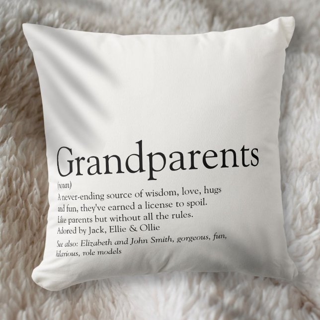 Världens Bästa Någonsin Föräldrar Definition Kudde (World's Best Ever Grandparents Definition Throw Pillow)