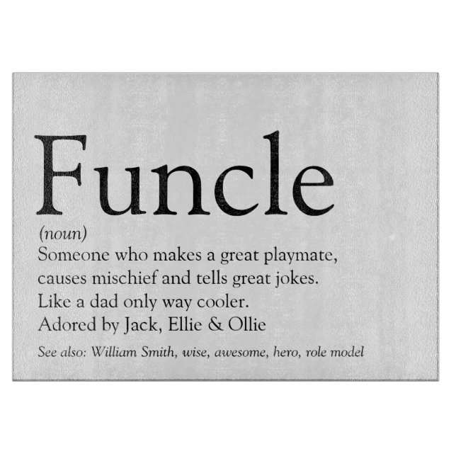 Världens bästa någonsin-funktion, morbror Modern D (Framsidan)