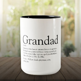 Världens bästa någonsin Grandpa Grandad Pappa Defi Två-Tonad Mugg