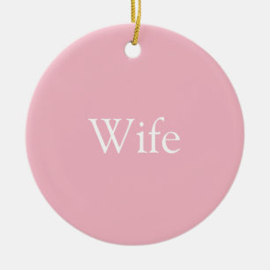 Världens Bästa Någonsin Hustru Definition Pink Julgransprydnad Keramik