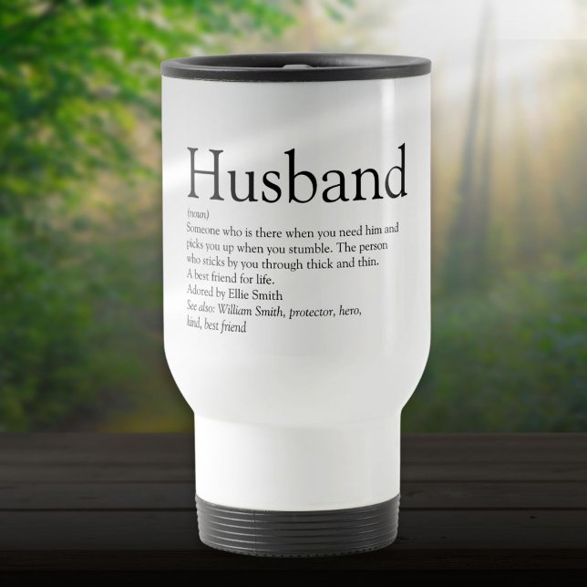 Världens bästa någonsin-Make-Roligt Resemugg (World's Best Ever Husband Definition Fun Travel Mug)