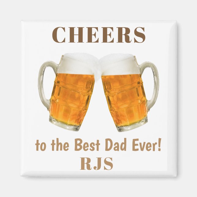 Världens bästa någonsin-Monogram i fars dag Pappa Magnet (Framsidan)