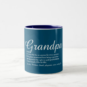 Världens bästa någonsin, morfar, Pappa-definition Två-Tonad Mugg
