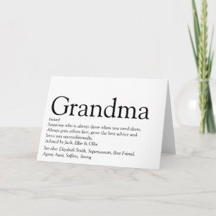 Världens Bästa Någonsin Mormor Farmor Definition Kort