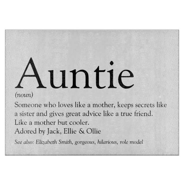 Världens bästa någonsin Moster, Auntie Definition (Framsidan)