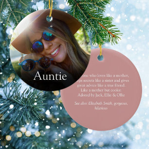Världens bästa någonsin Moster, Auntie Definition Julgransprydnad Keramik