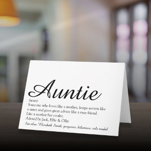 Världens bästa någonsin Moster, Auntie Definition  Kort