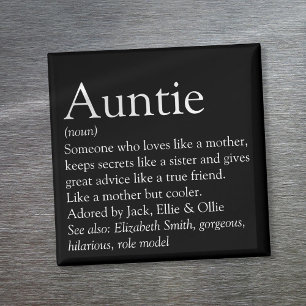 Världens bästa någonsin Moster, Auntie Definition Magnet