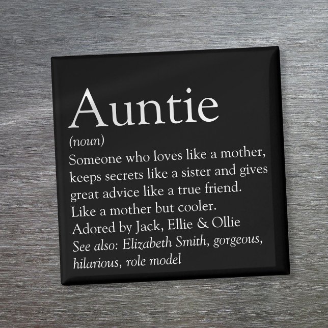 Världens bästa någonsin Moster-definition Magnet (World's Best Ever Aunt Auntie Definition Magnet)