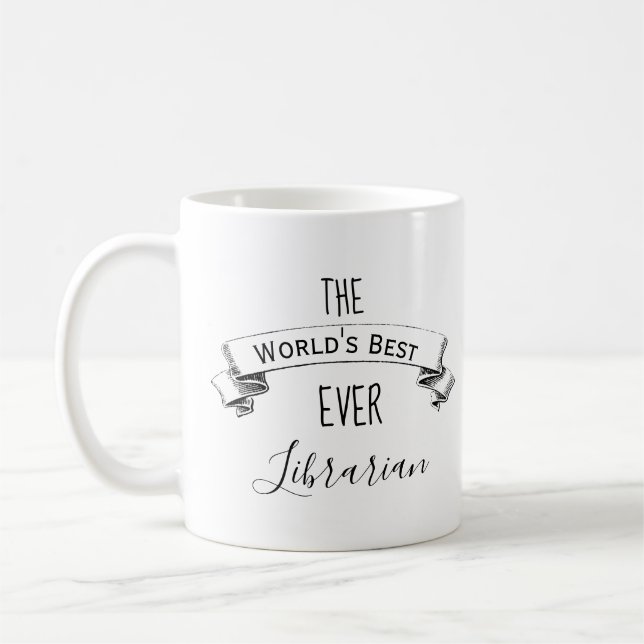 Världens bästa någonsin-Personlig-bibliotekarie Kaffemugg (Vänster)