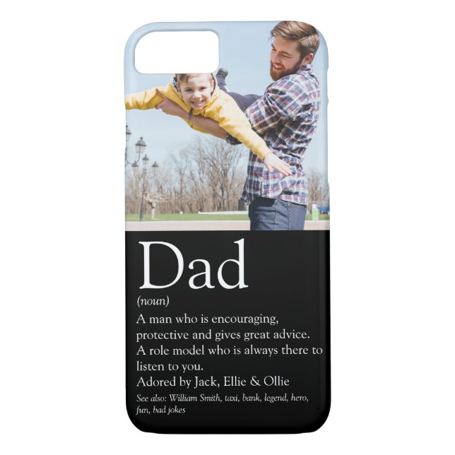 Världens bästa någonsin-Roligt, fotosvart, Pappa- Case-Mate iPhone Skal (Baksida)