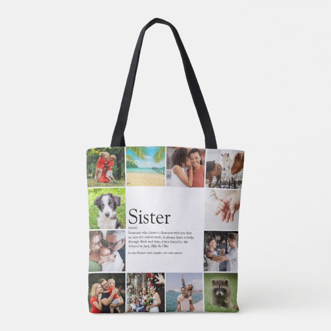 Världens bästa någonsin-sisterdefinition 12-foto tygkasse (Baksida)