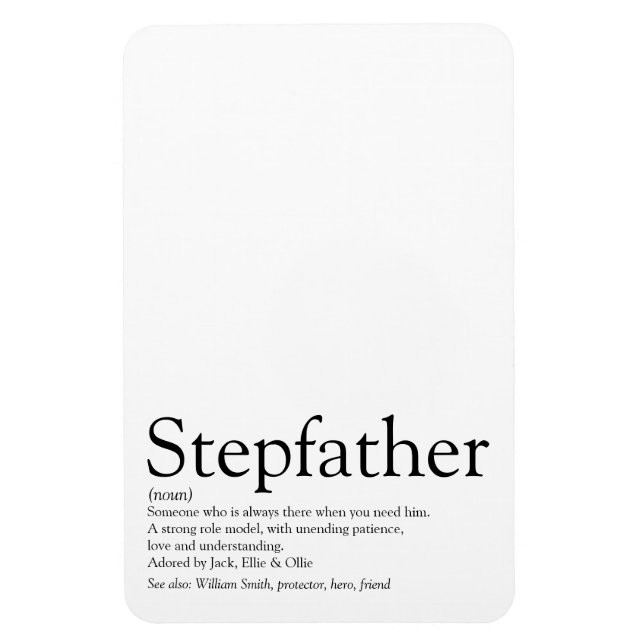 Världens bästa någonsin-stift, Stepdad-definition Magnet (Vertikal)