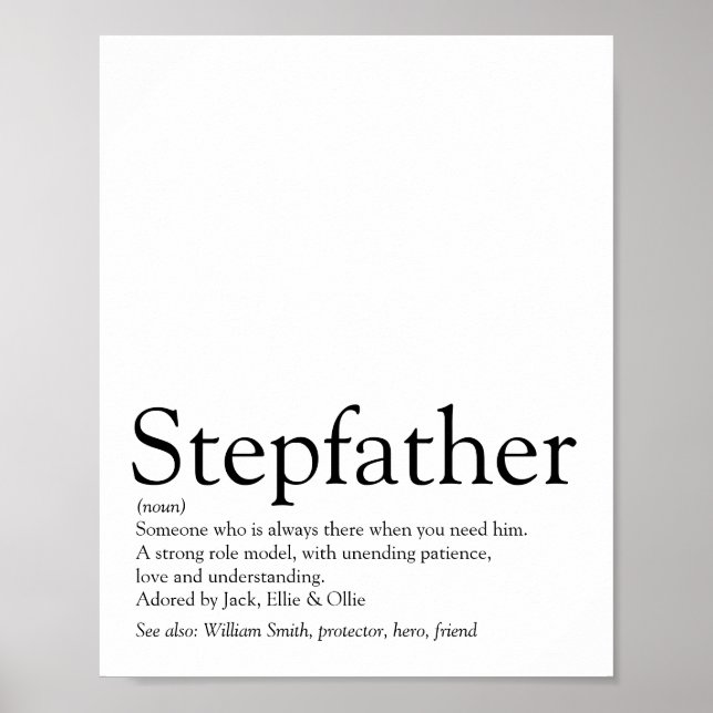 Världens bästa någonsin-stift, Stepdad-definition Poster (Framsidan)