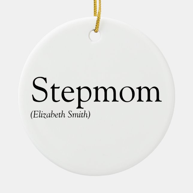 Världens bästa någonsin-styvmor, stepmosdefinition julgransprydnad keramik (Framsidan)
