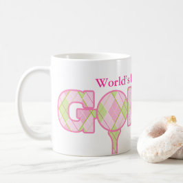 Världens bästa Nan & Golfer roligt golfing rosa mu Kaffemugg