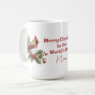 Världens bästa Nana Jul Red-kardinal Kaffemugg