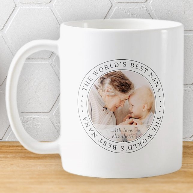 Världens bästa Nana-klassiska, enkla foto Kaffemugg (Skapare uppladdad)