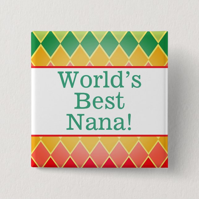 Världens bästa nana-pin knapp (Framsida)