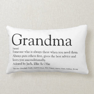 Världens bästa nånsin mormor, farmor Definition Lumbarkudde