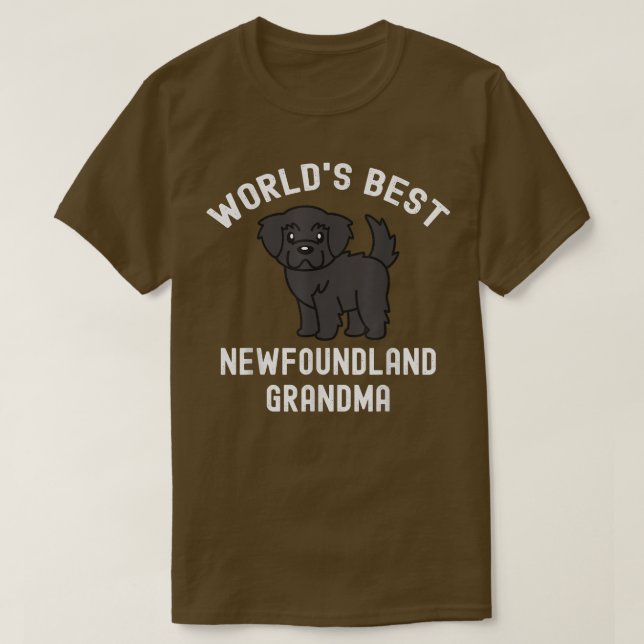 Världens bästa Newfoundland Hund Grandma T Shirt (Design framsida)