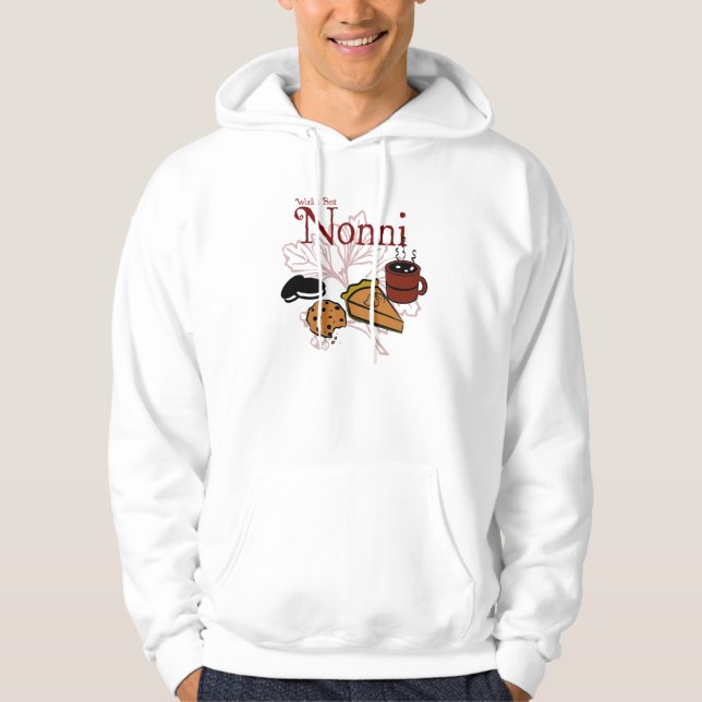 Världens Bästa Nonni Huva Tröja Sweatshirt (Framsida)