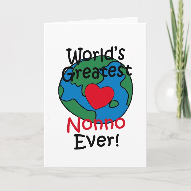 Världens Bästa Nonno-Hjärta Kort (Framsida)