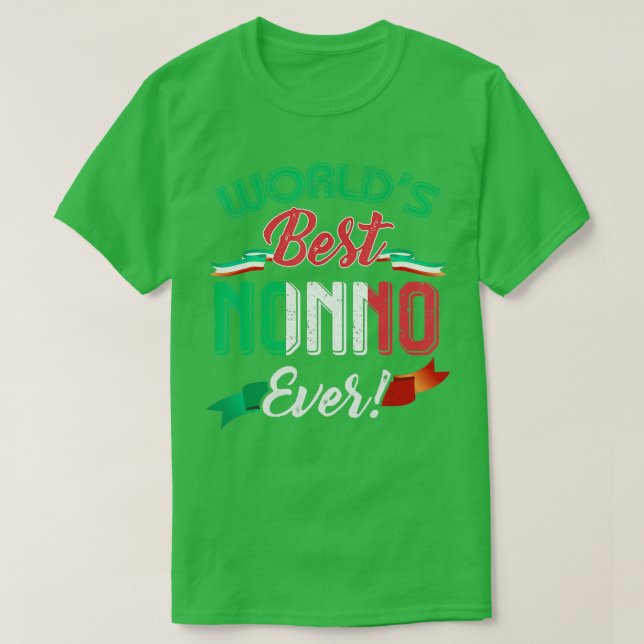 Världens bästa Nonno någonsin italienska morfar T Shirt (Design framsida)