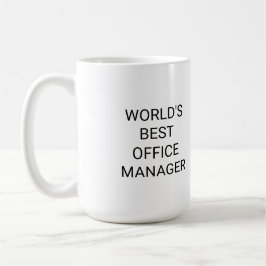 Världens bästa Office Manager-monokrom Kaffemugg
