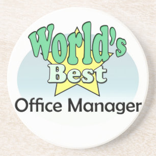 Världens bästa Office Manager Underlägg Sandsten