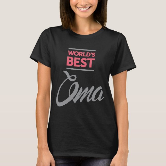 Världens bästa Oma Tee Shirt (Framsida)
