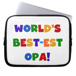 Världens bästa Opa-Ljusa färger gåvor Laptop Sleeve